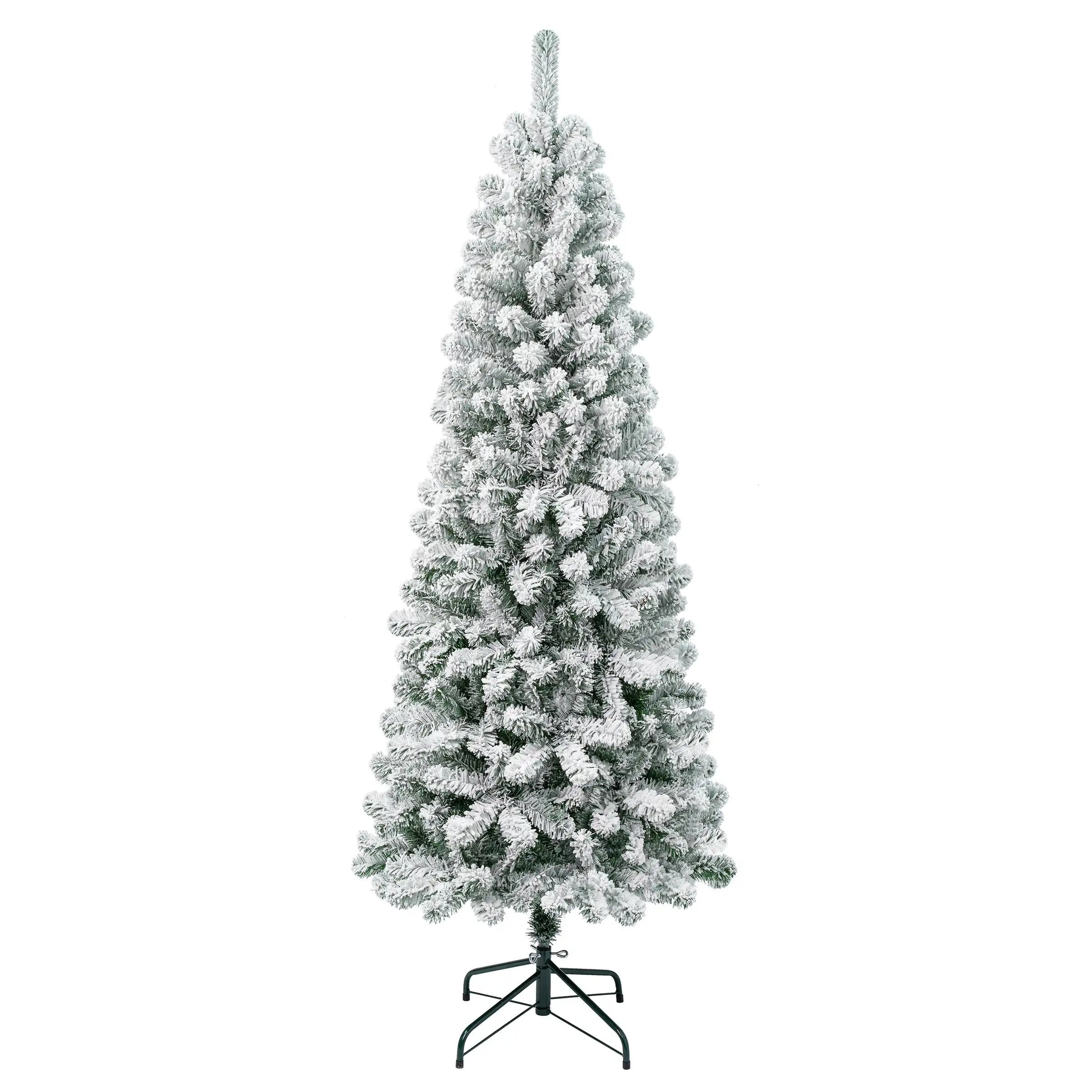 National Tree Company First Traditions Acacia Flocked Tree Medium Christmas Tree, 6 Ft