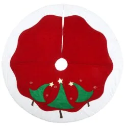 National Tree Company 52" General Store Collection Red And White Tree Skirt