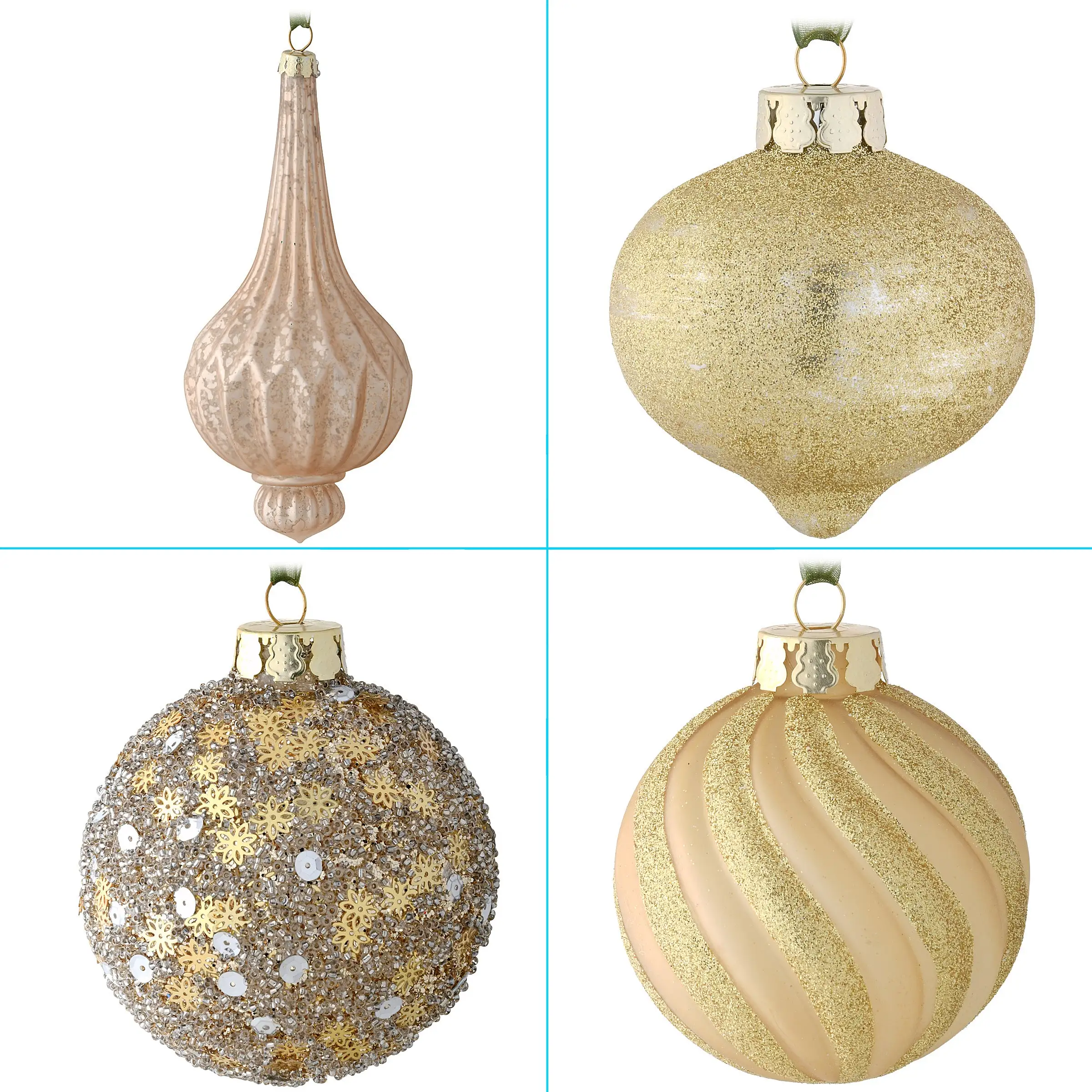 National Tree Company 20-Piece Christmas Tree Ornament Set, Yuletide Glam Collection - Image 7