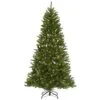 National Tree Company Pre-Lit Artificial Christmas Tree, Peyton Spruce, Green, White Lights, Includes Stand, 6.5 Feet