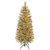 National Tree Company First Traditions Pre-Lit Arcadia Pine Cashmere Slim Christmas Tree, Clear Incandescent Lights, Plug In, 4.5 Ft