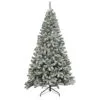 National Tree Company 7.5 Feet Pre-lit Artificial Frosted Bonnyville Spruce Hinged Tree, 700 Clear Lights- UL