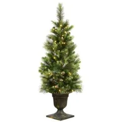 National Tree Company 45 Ft Carolina Pine Entrance Tree With Battery Operated LED Lights