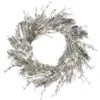 National Tree Company 24" Pre-Lit Snowy Twig Wreath