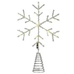 National Tree Company 14.5" Snowflake Tree Top For Artificial Trees With Dual Color® Lights