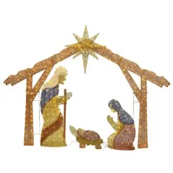 National Tree Company 96" Nativity Scene With Clear Lights