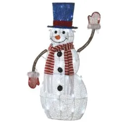 National Tree Company 30" Pre-Lit Fabric Snowman