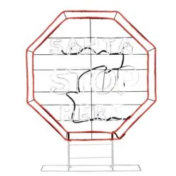 National Tree Company 44" LED Light Strip “Santa Stop Here" Sign