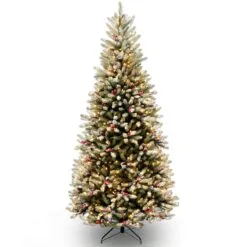 National Tree Company 6.5 Ft. Dunhill(R) Fir Slim Tree With Clear Lights