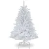 National Tree Company Pre-Lit Artificial Mini Christmas Tree, White, Dunhill Fir, White Lights, Includes Stand, 4.5 Feet