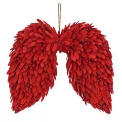 National Tree Company 16" Red Petals Valentines Angel Wings