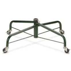 National Tree Company Christmas Tree Folding Stand, Green, For Trees 7.5 - 8 Feet, Rolling Wheels, 28 Inches