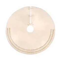 National Tree Company 52" HGTV Home Collection Fringe Detail Tree Skirt, Off White