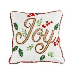 National Tree Company 18" HGTV Home Collection Embroidered Joy Christmas Pillow