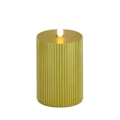 National Tree Company 3x7 HGTV Home Collection Flameless Georgetown Pillar Candle, Gold