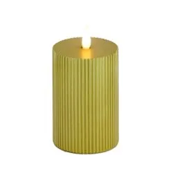 National Tree Company 3x9 HGTV Home Collection Flameless Georgetown Pillar Candle, Gold