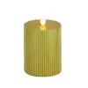National Tree Company 4x6 HGTV Home Collection Flameless Georgetown Pillar Candle, Gold