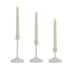 National Tree Company HGTV Home Collection Flameless Heritage Candle Set, White Base