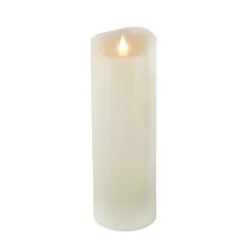 National Tree Company 3accx9 HGTV Home Collection Flameless Heritage Pillar Candle, Ivory