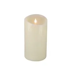 National Tree Company 5x9 HGTV Home Collection Flameless Heritage Pillar Candle, Ivory
