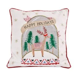National Tree Company 18" HGTV Home Collection Snow Globe Christmas Pillow