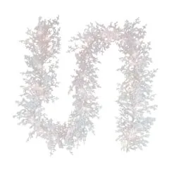 National Tree Company 9 Ft. HGTV Home Collection Pre-Lit Christmas By The Sea Coral Garland