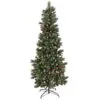 National Tree Company Artificial Meadowlark Pencil Hinged Christmas Tree, Pre-Lit With Clear Incandescent Lights, Plug In, 6.5 Ft