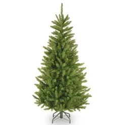 National Tree Company Artificial Slim Christmas Tree, Green, Natural Fraser Fir, Includes Stand, 4.5 Feet