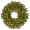 National Tree Company, Pre-Lit Artificial Christmas Wreath, Norwood Fir With Twinkly LED Lights, Plug In, 24 In
