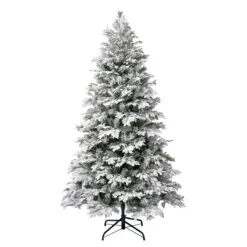 National Tree Company First Traditions Acacius Snowy Christmas Tree With Hinged Branches, 7.5 Ft