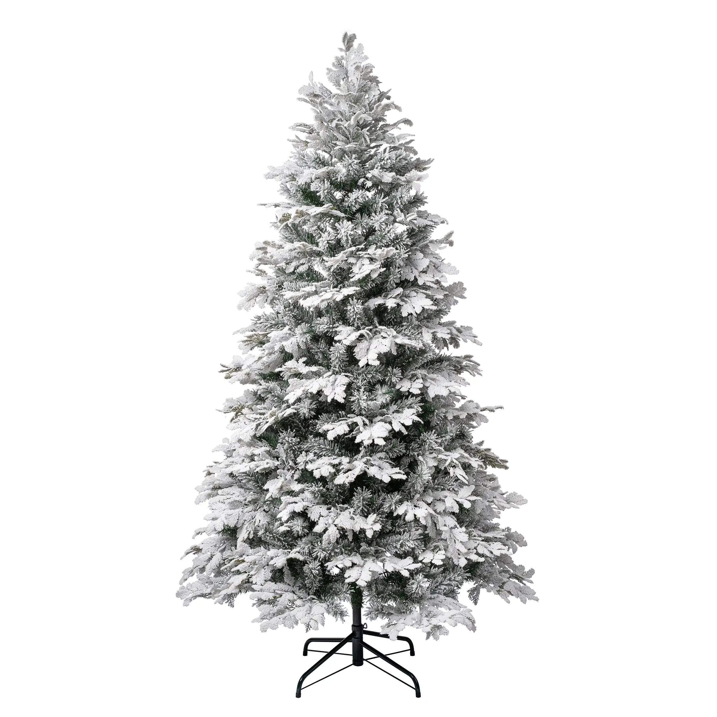 National Tree Company First Traditions Acacius Snowy Christmas Tree With Hinged Branches, 7.5 Ft