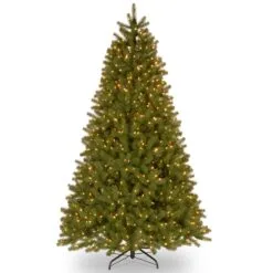 National Tree Company Pre-Lit 'Feel Real' Artificial Christmas Tree, Bayberry Spruce, Green, Dual Color LED Lights, Includes Stand, 9 Feet