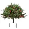 National Tree Company 22" Colonial Urn Filler With Battery Operated LED Lights