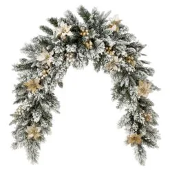 National Tree Company 6 Ft Frosted Colonial Fir Mantle Swag