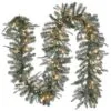 National Tree Company Pre-Lit 'Feel Real' Artificial Christmas Garland, Green, Arctic Spruce, White Lights, Decorated With Pine Cones, Plug In, Christmas Collection, 9 Feet