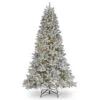 National Tree Company Pre-Lit 'Feel Real' Artificial Christmas Tree, Iceland Fir, Green, Cosmic LED Lights, Includes Stand, 6.5 Feet