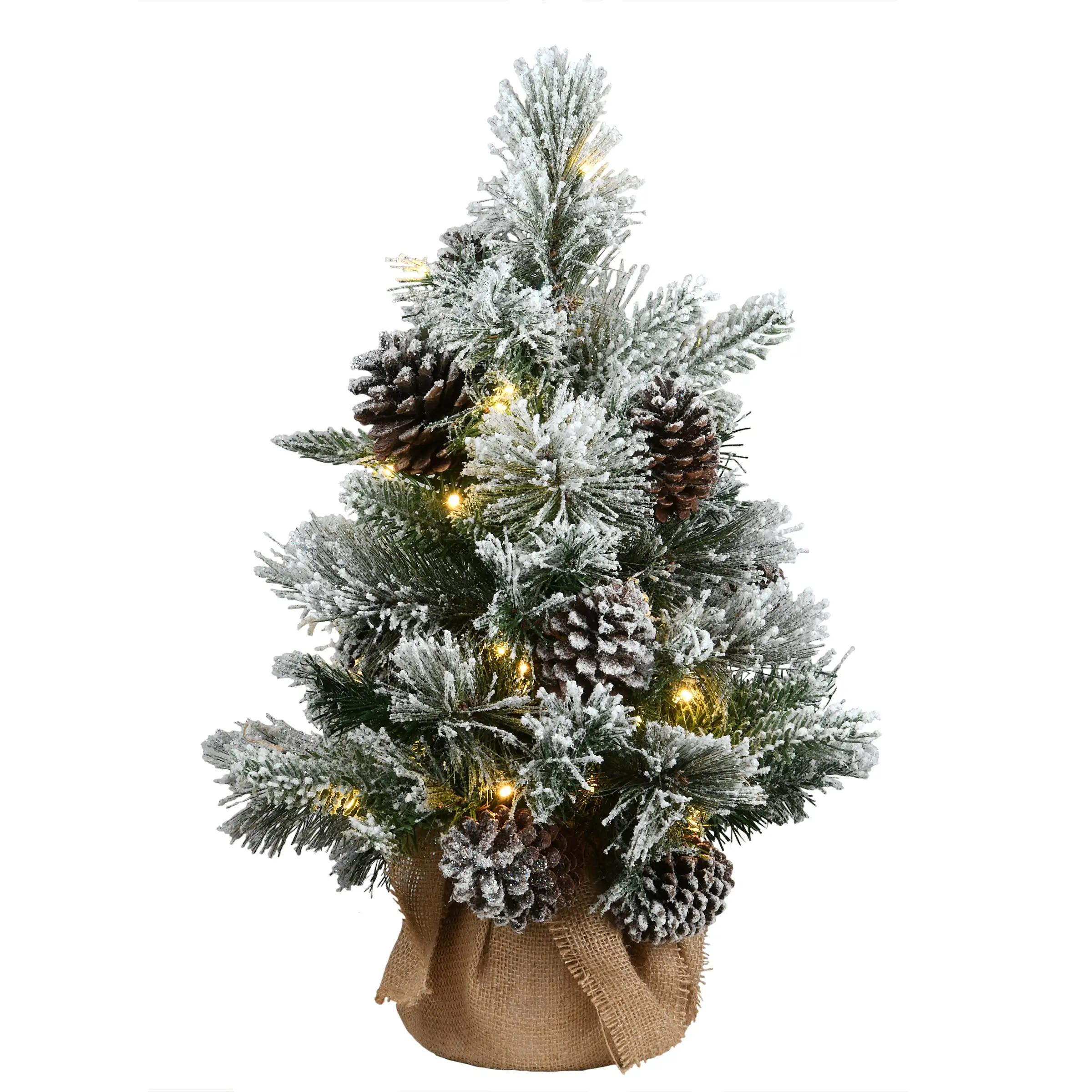 National Tree Company 2 Ft Snowy Redmond Pine With Battery Operated LED Lights