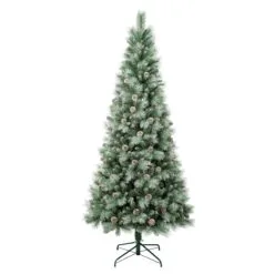 National Tree Company First Traditions Perry Hard Needle Christmas Tree, 7.5 Ft