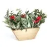 National Tree Company Christmas Eucalyptus And Berry Arrangement With Wood Box Base, 22 In