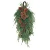 National Tree Company Mixed Pine Christmas Teardrop With Cypress Tips, Pinecones, 32 In