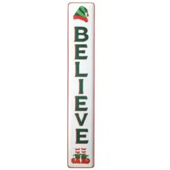 National Tree Company 47" Believe Vertical Holiday Wall Sign