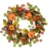 National Tree Company Artificial Autumn Wreath, Decorated With Miniature Pumpkins, Pine Cones, Berry Clusters, Leaves, Autumn Collection, 22 Inches