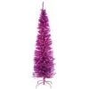 National Tree Company Pre-Lit Artificial Christmas Tree, Pink Tinsel, White Lights, Includes Stand, 7 Feet