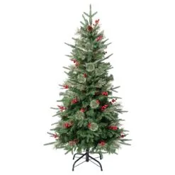 National Tree Company First Traditions Virginia Blue Pine Christmas Tree With Hinged Branches, 4.5 Ft