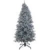National Tree Company Pre-Lit Artificial Silver Christmas Tree, With Cool White LED Lights, Plug In, 9 Ft