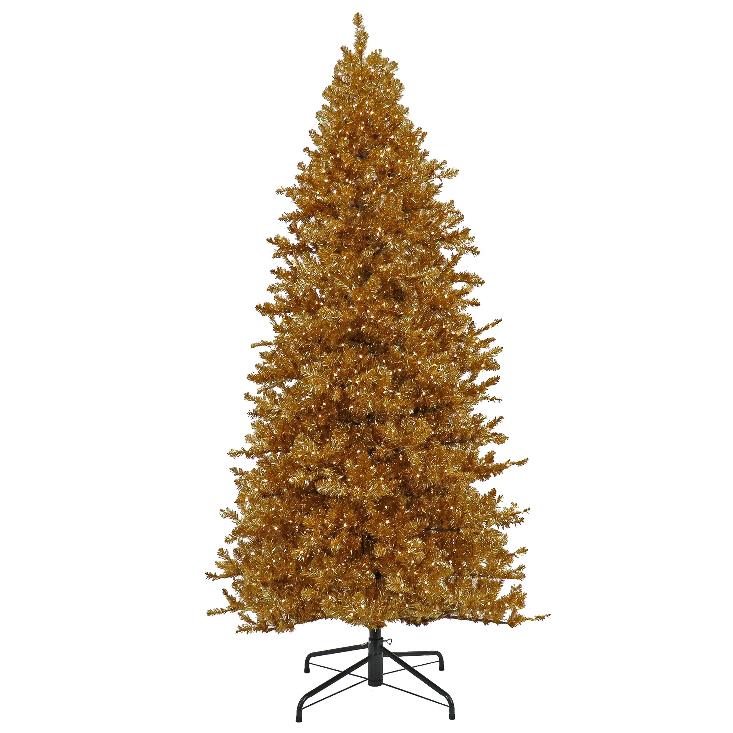 National Tree Company Pre-Lit Artificial Gold Christmas Tree, With Warm White LED Lights, Plug In, 9 Ft